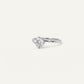 Classic Round Solitaire Ring with Clear Faceted Centre Stone