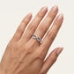 Elegant Silver Infinity Ring with Sparkling Pavé Detail