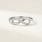 Elegant Silver Infinity Ring with Sparkling Pavé Accent