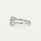 Elegant Silver Infinity-Inspired Pavé Ring with Sparkling Clear Stones