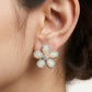 Elegant Opal Flower Necklace & Matching Earrings Set