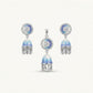 Elegant Blue & Purple Jhumka Necklace & Earrings Set