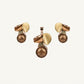 Elegant Leaf-Inspired Necklace & Earrings Set with Textured Round Pendant