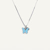 Silver Blue Butterfly Pendant Necklace – Elegant Jewellery