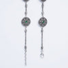 Silver Green Stone Anklet – Vintage-Inspired Ornate Jewellery