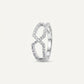 Elegant Silver Infinity Pavé Ring with Sparkling Clear Stones