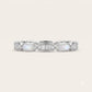 Elegant Silver-Tone Mother of Pearl & Crystal Link Bracelet