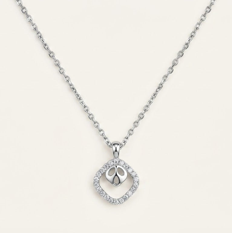 Silver Crystal Heart Pendant Necklace – Elegant Heart Jewellery