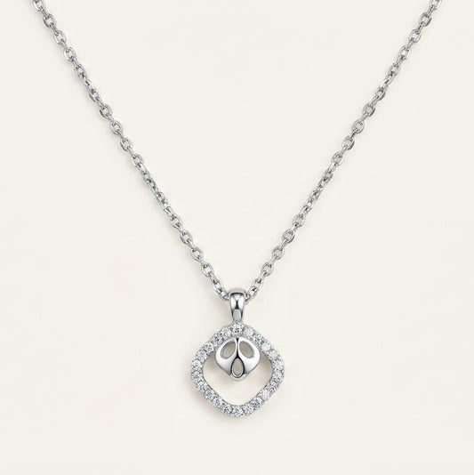 Silver Crystal Heart Pendant Necklace – Elegant Heart Jewellery