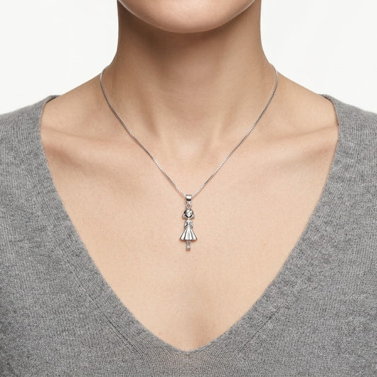 Elegant Silver Girl Pendant Necklace – Dainty Charm Necklace for Women