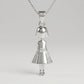 Elegant Silver Girl Pendant Necklace – Dainty Charm Necklace for Women