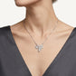 Silver Leaf Pearl Pendant Necklace – Elegant Floral Jewellery