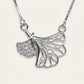 Silver Leaf Pearl Pendant Necklace – Elegant Floral Jewellery