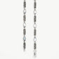 Mother-of-Pearl Style Textured Silver Anklet – Vintage Link Design