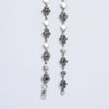 Pearl & Garnet-Style Floral Silver Anklet – Vintage Link Design