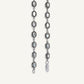 Hexagon Mother-of-Pearl Style Anklet – Vintage Silver-Tone Jewellery